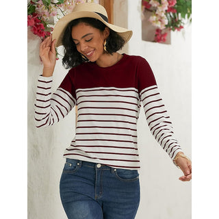 Langarmshirt Damen Gestreift
