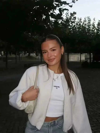 Leichte Bomberjacke Damen - Cecile LavelleRot