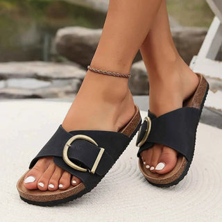 Leonie – Komfort - Sandalen mit Statement - Schnalle - Cecile LavelleSchwarz