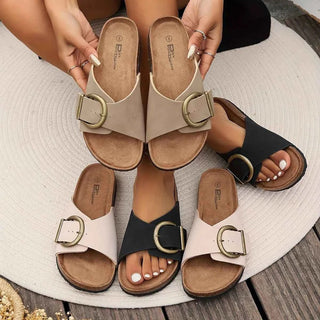 Leonie – Komfort - Sandalen mit Statement - Schnalle - Cecile LavelleRosa