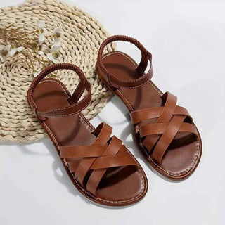 Lina – Klassische Kreuzriemen - Sandalen mit Fersenriemen - Cecile LavelleWeiß