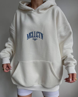 Liora – Oversized Hoodie mit Statement - Rückenprint - Cecile LavelleWeiß