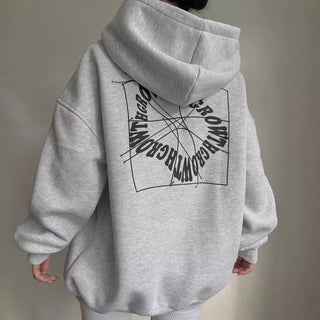 Liora – Oversized Hoodie mit Statement - Rückenprint - Cecile LavelleGrau