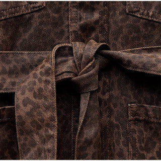 Malia – Taillierte Jacke mit Animalprint in Schokobraun - Cecile LavelleLeopard