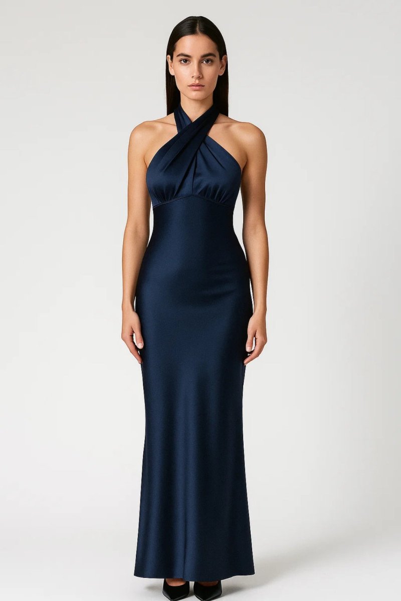 Maxi Dress Festive Halter Neck