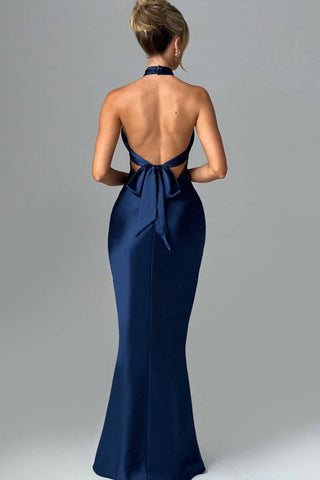 Maxikleid Festlich Neckholder - Cecile LavelleDunkelblau