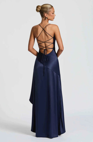 Maxikleid mit Rüschenabschluss - Cecile LavelleDunkelrot