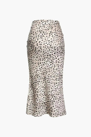 Maya – Animal Print Midirock mit Schlitz & Raffungen - Cecile LavelleJaguar