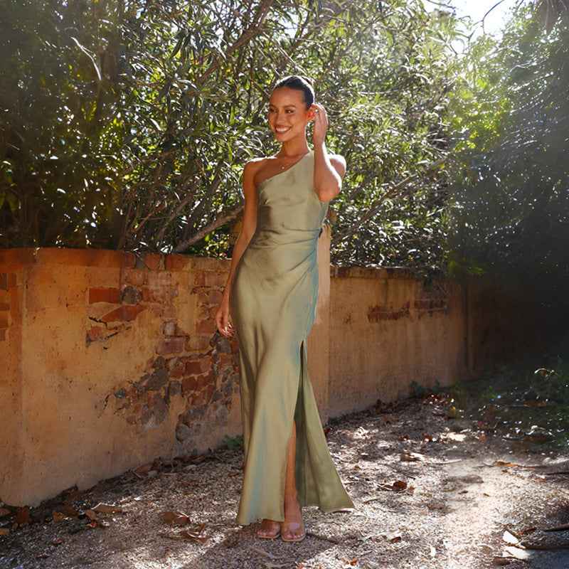 Midi Dress with Back Cut-Out