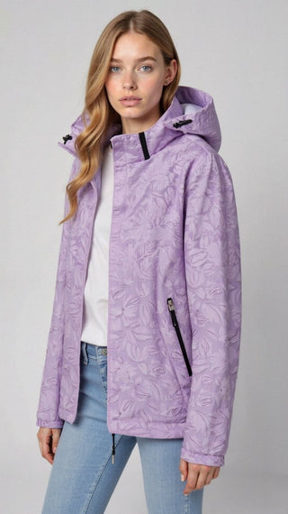 Outdoor Jacke Damen Bedruckt - Cecile LavelleWeiß