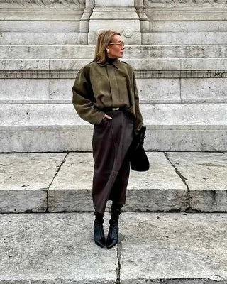 Oversize Jacke Damen - Cecile LavelleBraun