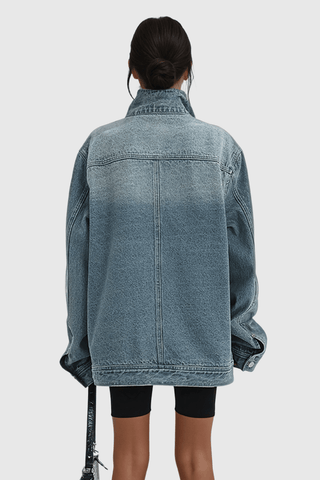 Oversize Jacke Stehkragen Knöpfe - Cecile LavelleDenim
