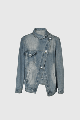 Oversize Jacke Stehkragen Knöpfe - Cecile LavelleDenim