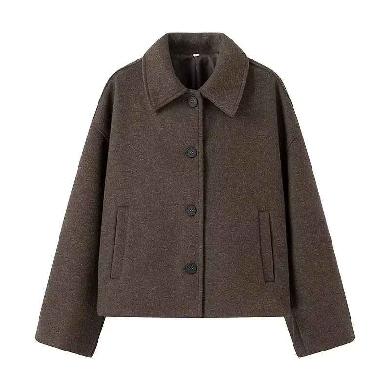 Oversized Coat with Stand Collar