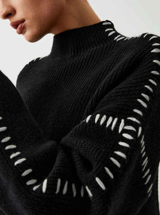 Oversize - Pullover mit hohem Kragen - Cecile LavelleGrün