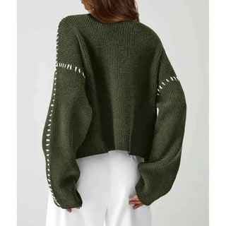 Oversize - Pullover mit hohem Kragen - Cecile LavelleRot
