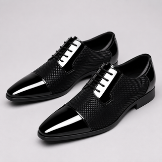 Oxfordschuh Herren Klassisch in Schwarz