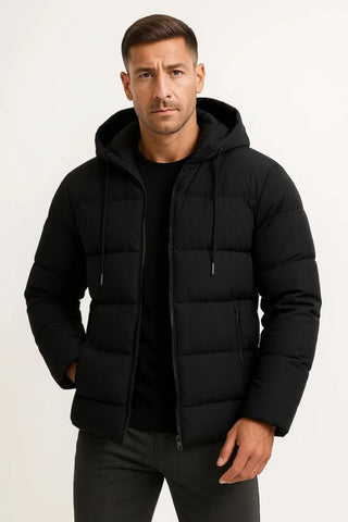 Pufferjacke Herren Mit Kapuze - Cecile LavelleSchwarz