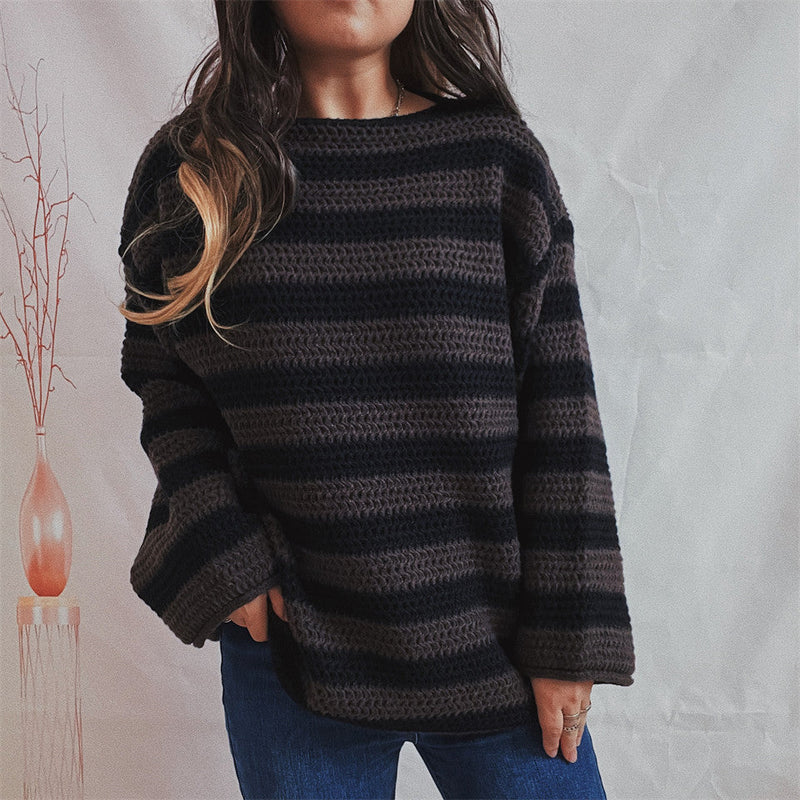 Women’s Oversized Striped Pullover