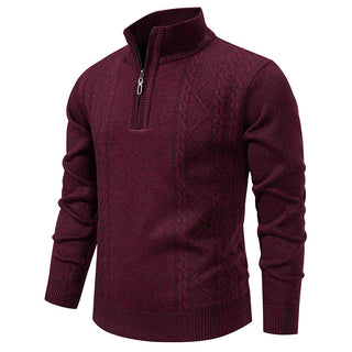 Pullover Herren Halbzip Stehkragen