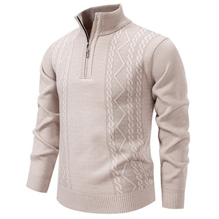 Pullover Herren Halbzip Stehkragen
