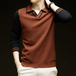 Pullover Herren mit Polokragen - Cecile LavelleKhaki