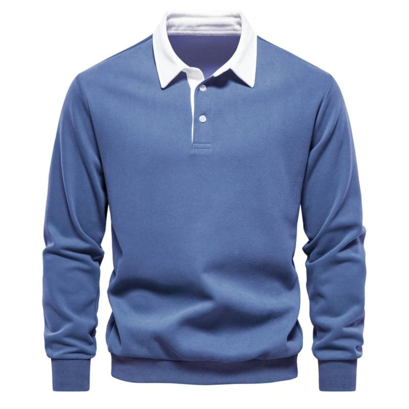 Men’s regular-fit pullover with polo collar