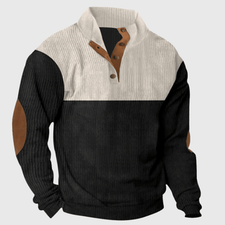 Pullover Herren Stehkragen Regular Fit - Cecile LavelleSchwarz