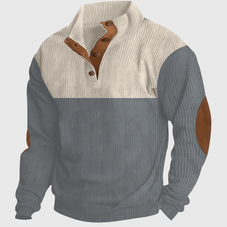 Pullover Herren Stehkragen Regular Fit - Cecile LavelleGrau