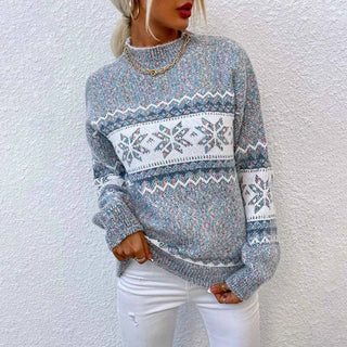 Pullover mit Stehkragen locker geschnitten - Cecile LavelleGrau