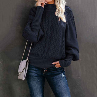 Rollkragenpullover figurnah geschnitten - Cecile LavelleMarineblau