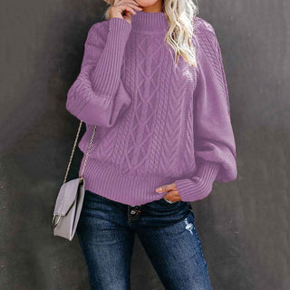 Rollkragenpullover figurnah geschnitten - Cecile LavelleLila