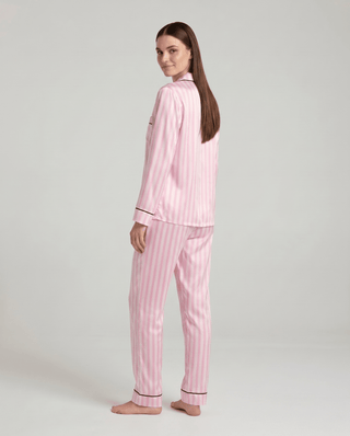 Schlafanzug Damen lang mit Hemd und Hose - Cecile LavelleRosa