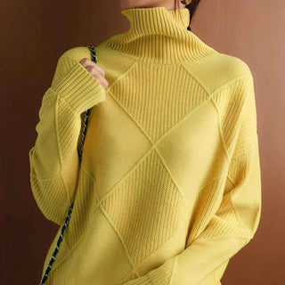 Schlichter Rollkragenpullover - Cecile LavelleGelb