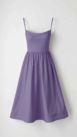 Schlichtes Midikleid mit Taillierung - Cecile LavelleLila
