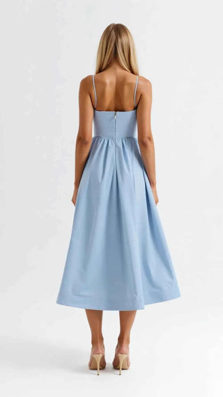 Schlichtes Midikleid mit Taillierung - Cecile LavelleLila