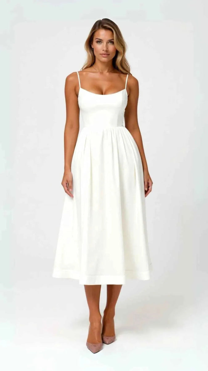 Simple Midi Dress with Waist Shaping