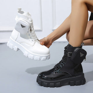Schnürstiefel Damen Mid-Calf