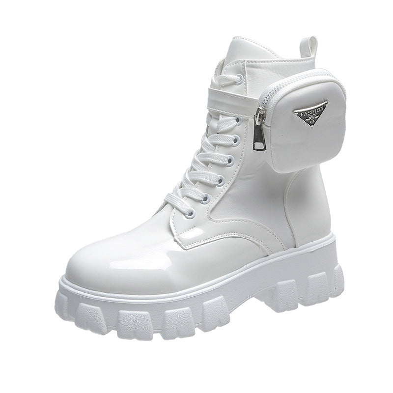 Women's Lace-Up Platform Ankle Boots