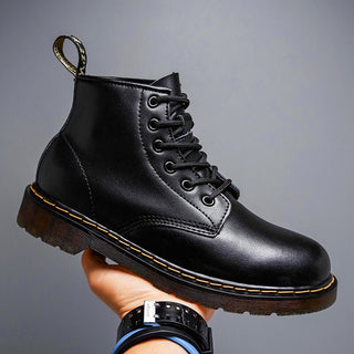 Schnürstiefel Herren in Anthrazit Schwarz