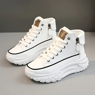Sneaker Damen mit Plateausohle in Weiß