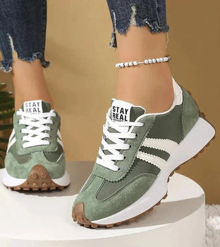 Sneaker Damen Mit Streifendetail - Cecile LavelleGrün