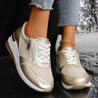 Sneaker Damen Plateau - Cecile LavelleSilber