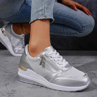 Sneaker Damen Plateau - Cecile LavelleSilber