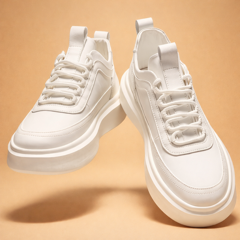 Men's White Platform Sneakers