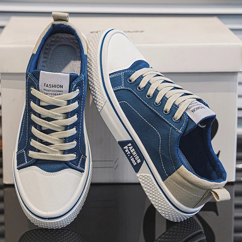 Men's Retro Low Top Sneakers with Laces