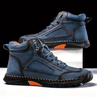 Stiefel Herren mit Profilsohle in Blau