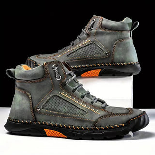 Stiefel Herren mit Profilsohle in Grün