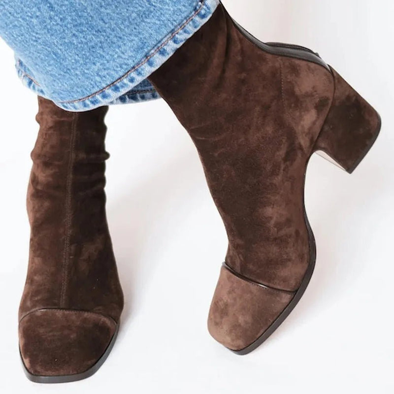 Ankle boots for women with block heels