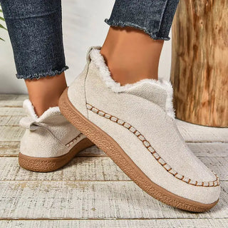 Stiefelette Damen Warmfutter in Beige